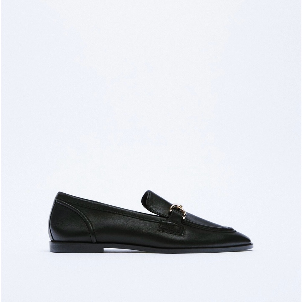 Zara brand leather loafers